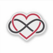 Unendliches Herz, Liebe für immer Aufkleber (Vorderseite)