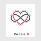 Unendliches Herz, Liebe für immer Aufkleber (Blatt)