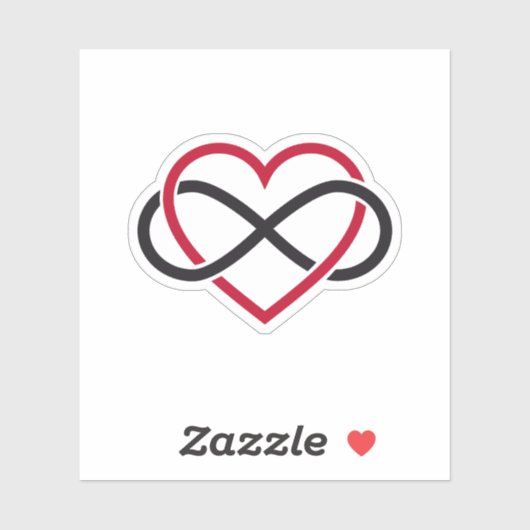 Unendliches Herz, Liebe für immer Aufkleber (Blatt)