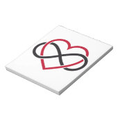 Unendliches Herz, nie endende Liebe Notizblock (Rotiert)