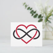 Unendliches Herz, nie endende Liebe Postkarte (Stehend Vorderseite)
