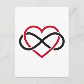 Unendliches Herz, nie endende Liebe Postkarte