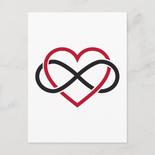 Unendliches Herz, nie endende Liebe Postkarte (Vorderseite)
