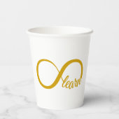 Unendliches Lernen Pappbecher (Rückseite)