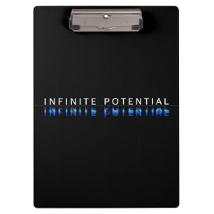 "Unendliches Potenzial" Motivations-Clip-Board Klemmbrett
