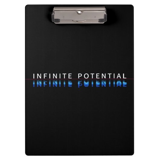 "Unendliches Potenzial" Motivations-Clip-Board Klemmbrett (Vorderseite)