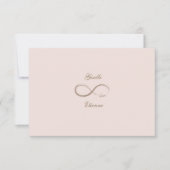 Unendliches Schild Blush Pink Individuelle Name Ho Einladung (Vorderseite)