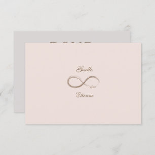Unendliches Schild Blush Pink Individuelle Name Ho Einladung
