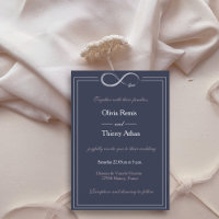 Unendliches Schild Einmalige Hochzeit mit blauen w
