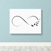 Unendliches Schmetterlingssymbol Leinwanddruck (Insitu (Holzboden))