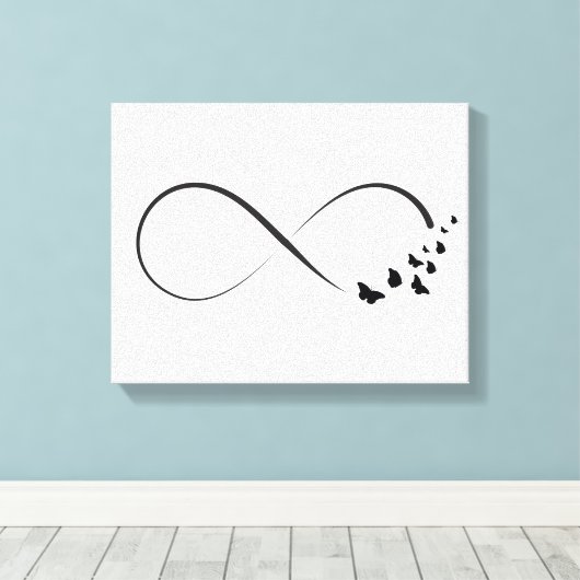 Unendliches Schmetterlingssymbol Leinwanddruck (Insitu (Holzboden))