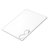 Unendliches Schmetterlingssymbol Notizblock (angewinkelt)