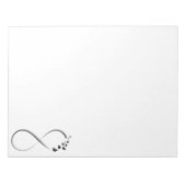 Unendliches Schmetterlingssymbol Notizblock (Vorderseite)