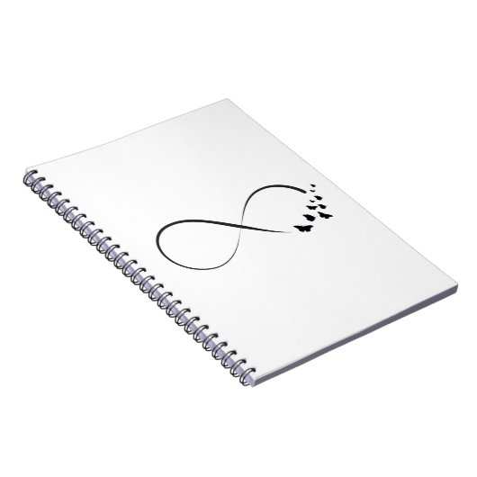 Unendliches Schmetterlingssymbol Notizblock (Rechte Seite)