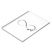 Unendliches Schmetterlingssymbol Notizblock (Linke Seite)