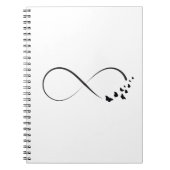 Unendliches Schmetterlingssymbol Notizblock (Vorderseite)