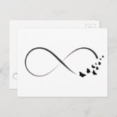Unendliches Schmetterlingssymbol Postkarte (Vorne/Hinten)