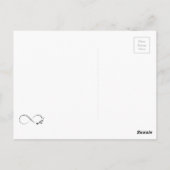 Unendliches Schmetterlingssymbol Postkarte (Rückseite)