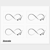 Unendliches Schmetterlingssymbol Rechteckiger Aufkleber (Blatt)