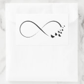 Unendliches Schmetterlingssymbol Rechteckiger Aufkleber (Tasche)