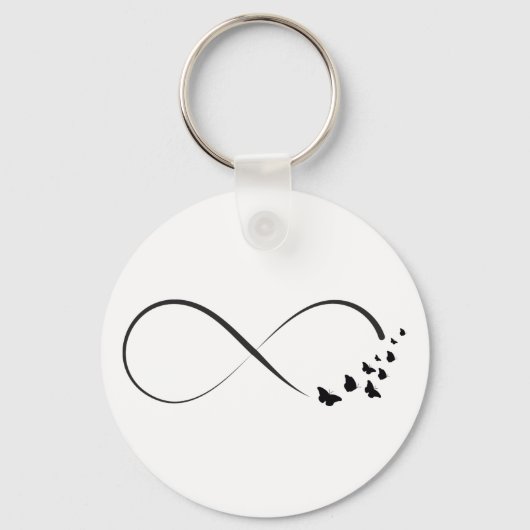 Unendliches Schmetterlingssymbol Schlüsselanhänger (Vorderseite)