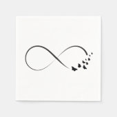 Unendliches Schmetterlingssymbol Serviette (Vorderseite)