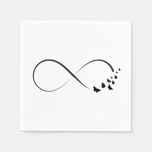 Unendliches Schmetterlingssymbol Serviette (Vorderseite)