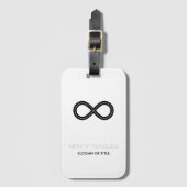 Unendliches Schwarz-Weiß-Design Gepäckanhänger (Vorderseite Vertikal)