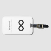 Unendliches Schwarz-Weiß-Design Gepäckanhänger (Vorderseite (Horizontal))