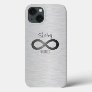Unendliches Symbol auf Imitaten Metal Texture von Case-Mate iPhone Hülle