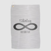 Unendliches Symbol auf Imitaten Metal Texture von Golfhandtuch (Vorderseite)