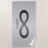 Unendliches Symbol auf Imitaten Metal Texture von Strandtuch (Vorderseite)