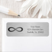 Unendliches Symbol auf Imitaten Metalltextur von S (Insitu)