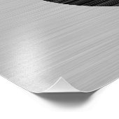 Unendliches Symbol auf Imitaten Metalltextur von S Fotodruck (Ecke)