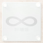 Unendliches Symbol auf Imitaten Metalltextur von S Glasuntersetzer (Rückseite)