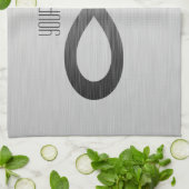 Unendliches Symbol auf Imitaten Metalltextur von S Handtuch (Gefaltet)