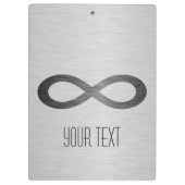 Unendliches Symbol auf Imitaten Metalltextur von S Klemmbrett (Rückseite)