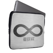 Unendliches Symbol auf Imitaten Metalltextur von S Laptopschutzhülle (Vorne Rechts)