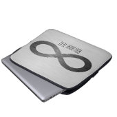Unendliches Symbol auf Imitaten Metalltextur von S Laptopschutzhülle (Vorne Knopf)