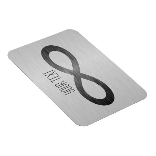 Unendliches Symbol auf Imitaten Metalltextur von S Magnet (Rechte Seite)