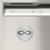 Unendliches Symbol auf Imitaten Metalltextur von S Magnet (In Situ (Geschirrspüler))