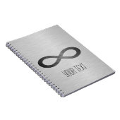 Unendliches Symbol auf Imitaten Metalltextur von S Notizblock (Rechte Seite)