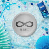 Unendliches Symbol auf Imitaten Metalltextur von S Pappteller (Party)