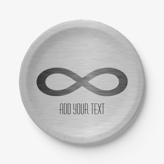 Unendliches Symbol auf Imitaten Metalltextur von S Pappteller (Vorderseite)