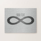 Unendliches Symbol auf Imitaten Metalltextur von S Puzzle (Horizontal)