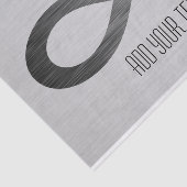 Unendliches Symbol auf Imitaten Metalltextur von S Seidenpapier (Ausschnitt)