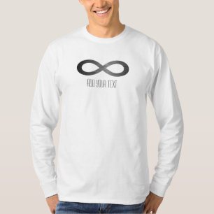 Unendliches Symbol auf Imitaten Metalltextur von S T-Shirt