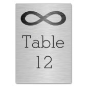 Unendliches Symbol auf Imitaten Metalltextur von S Tischnummer (Vorderseite)