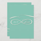 Unendliches Symbol für unendliche Liebe Hochzeitss Einladung (Vorne/Hinten)