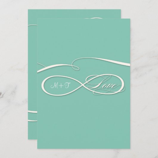 Unendliches Symbol für unendliche Liebe Hochzeitss Einladung (Vorne/Hinten)
